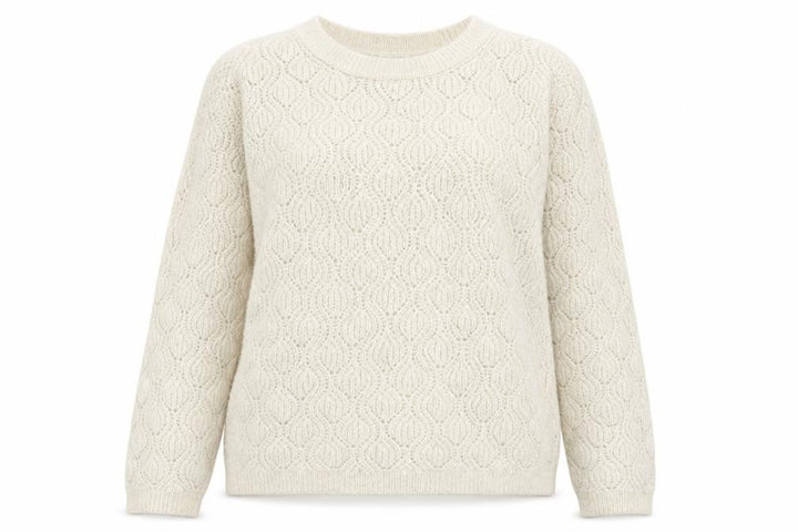 FatFace Women's Ivory Cable-Knit Pullover Jumper Size 10
