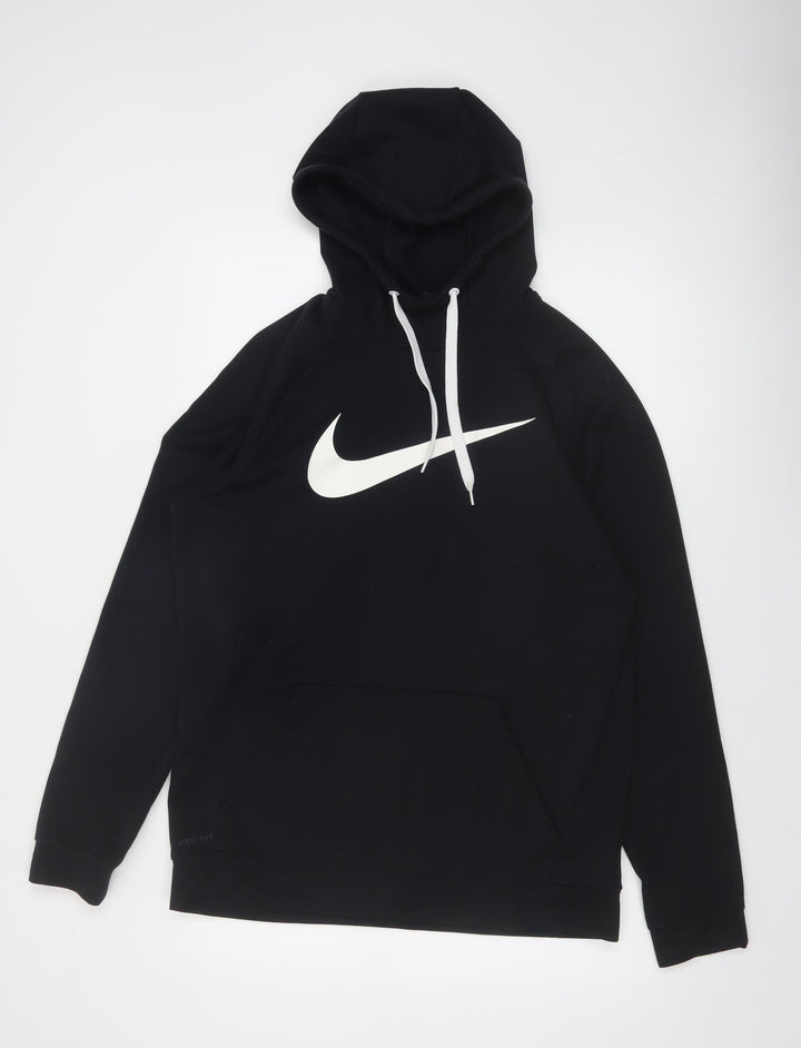 Nike Men Black Dri-FIT Pullover Hoodie L Sportswear