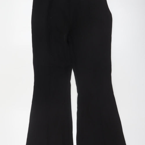 Jument Womens Black Size 12 Flared Stretch Trousers
