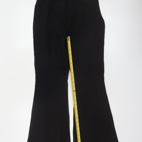 Jument Womens Black Size 12 Flared Stretch Trousers