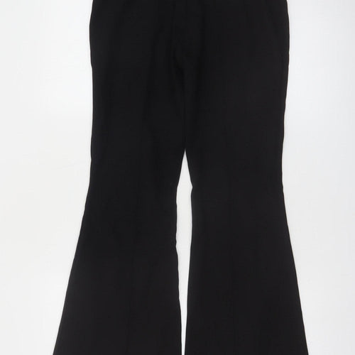 Jument Womens Black Size 12 Flared Stretch Trousers
