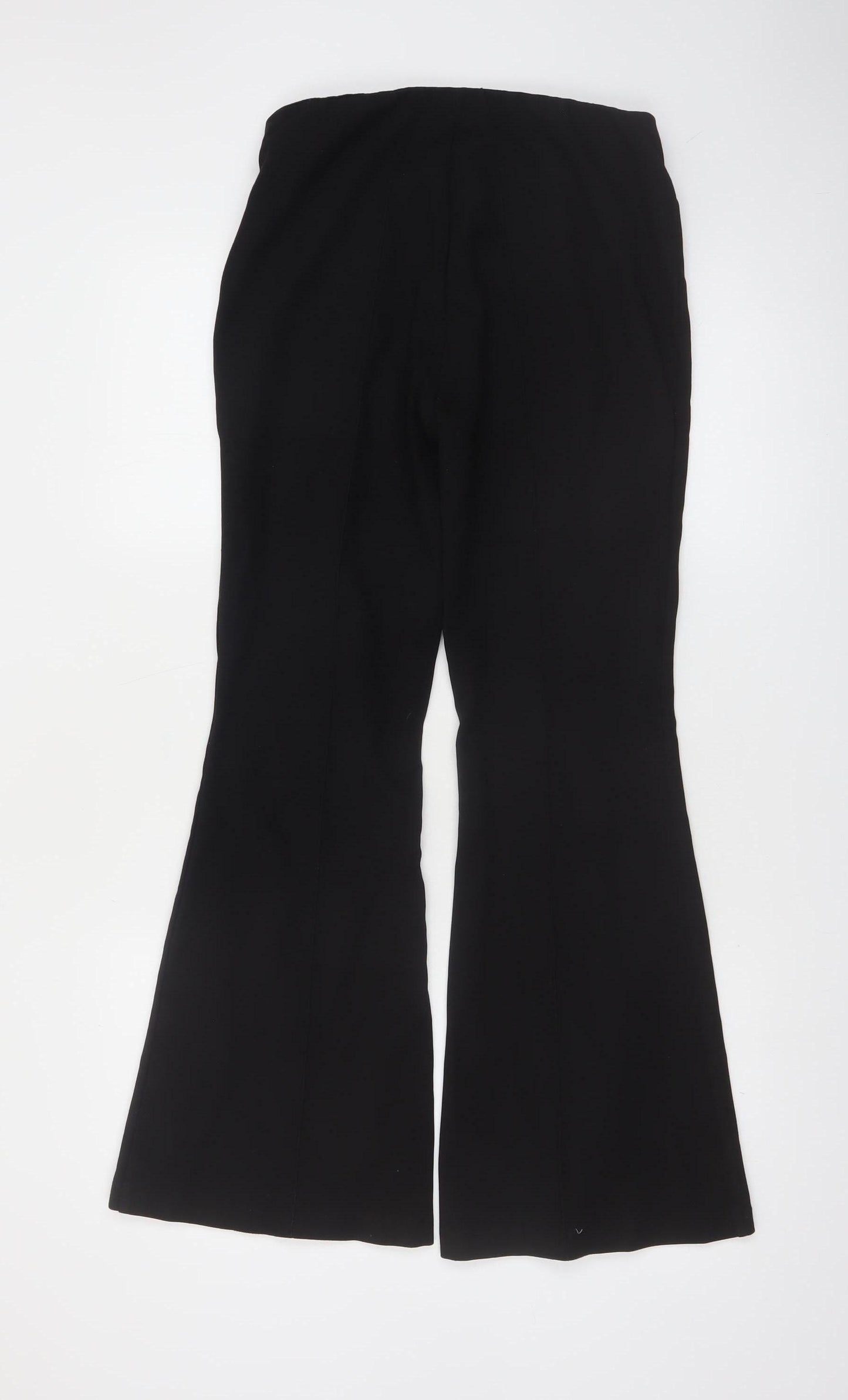 Jument Womens Black Size 12 Flared Stretch Trousers