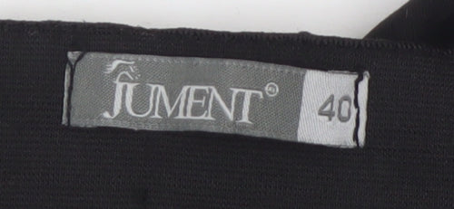 Jument Womens Black Size 12 Flared Stretch Trousers
