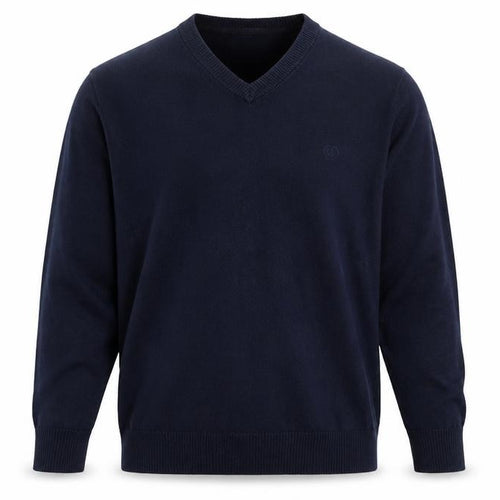 FatFace Men’s Blue XL V-Neck Cotton Cashmere Jumper