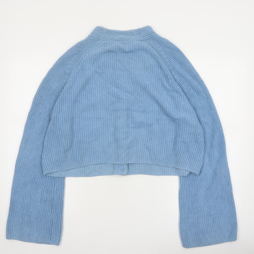 Lucy & Yak Women’s Blue V-Neck Cotton Knit Cardigan Medium