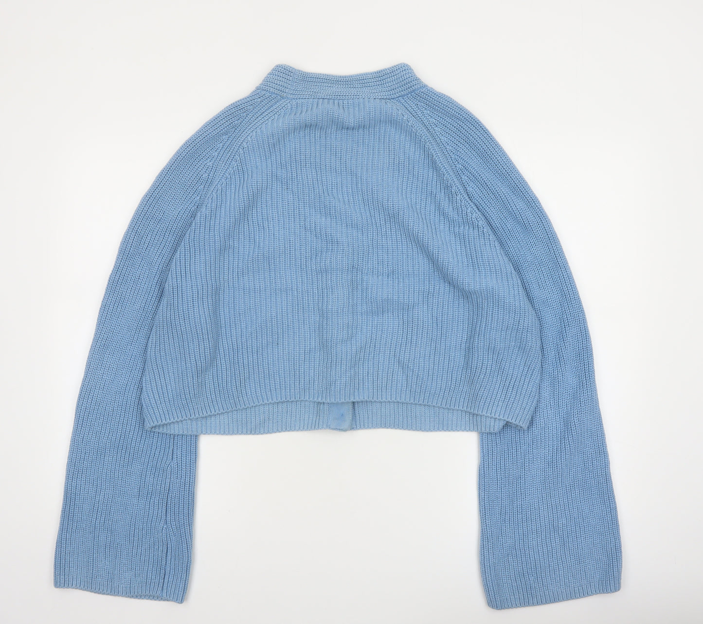 Lucy & Yak Women’s Blue V-Neck Cotton Knit Cardigan Medium