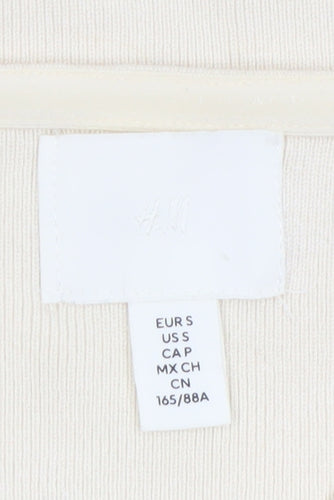 H&M Women Ivory Strapless Camisole Top Size S