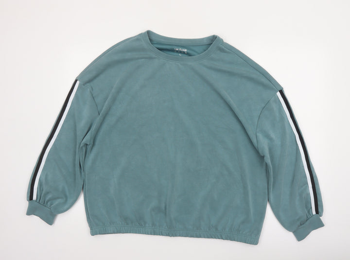 Souluxe Women’s Blue Pullover Sweatshirt L Casual Long Sleeve