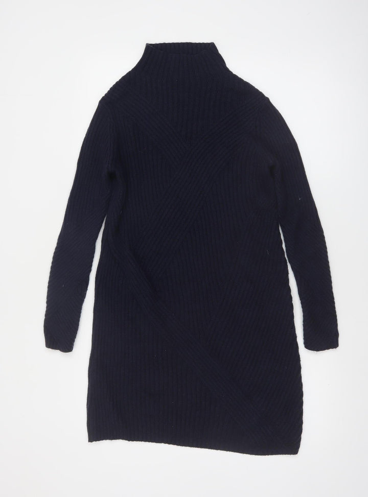 Marks and Spencer Women’s Black High Neck Merino Wool Jumper S