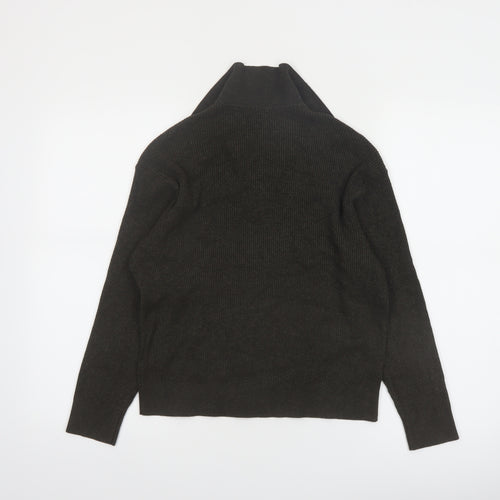 Uniqlo Womens Brown Collared Knit Pullover Jumper Size M