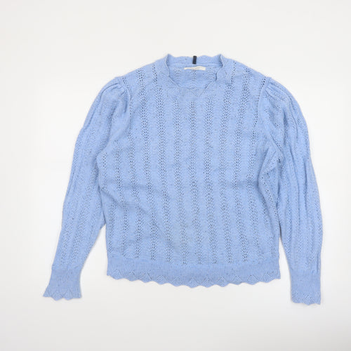 Marks and Spencer Per Una Blue Open-Knit Jumper Women’s Size 16