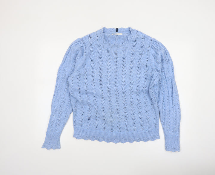 Marks and Spencer Per Una Blue Open-Knit Jumper Women’s Size 16