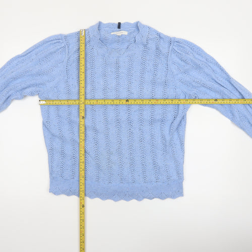 Marks and Spencer Per Una Blue Open-Knit Jumper Women’s Size 16