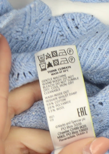 Marks and Spencer Per Una Blue Open-Knit Jumper Women’s Size 16