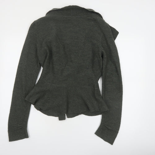 By Gro Abrahamsson Women’s Grey Wool Cardigan Size 12 Button Front