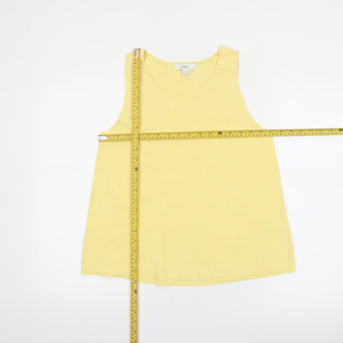 Marks and Spencer Women's Yellow Basic Tank Top Size M