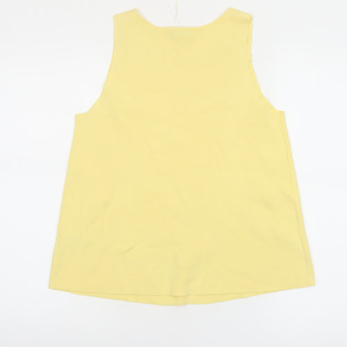 Marks and Spencer Women's Yellow Basic Tank Top Size M