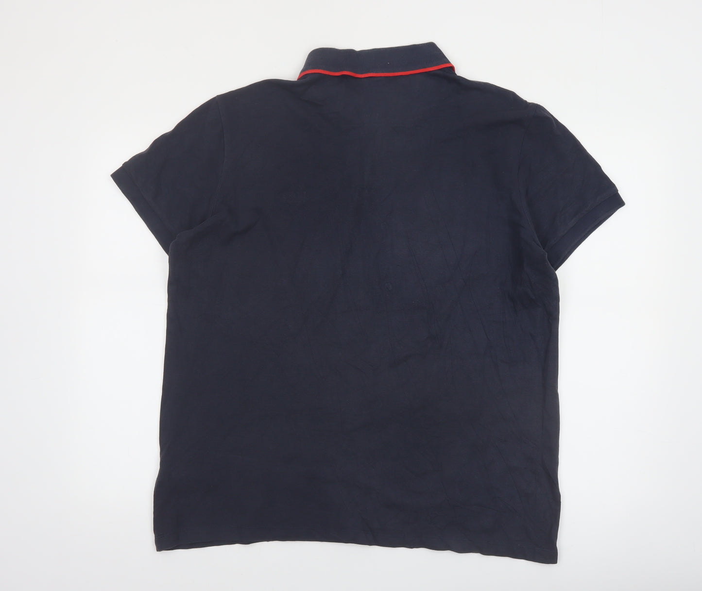 Hugo Boss Men's Blue Regular Fit Cotton Polo Shirt XL