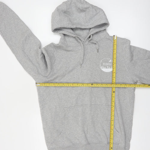 Earth Positive Men's Grey Pullover Hoodie M Regular Fit Graphic