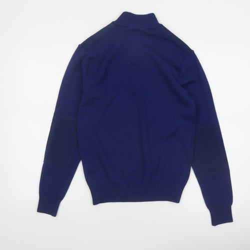 Paul & Shark Men’s Blue Wool Blend 1/2 Zip Jumper Size S