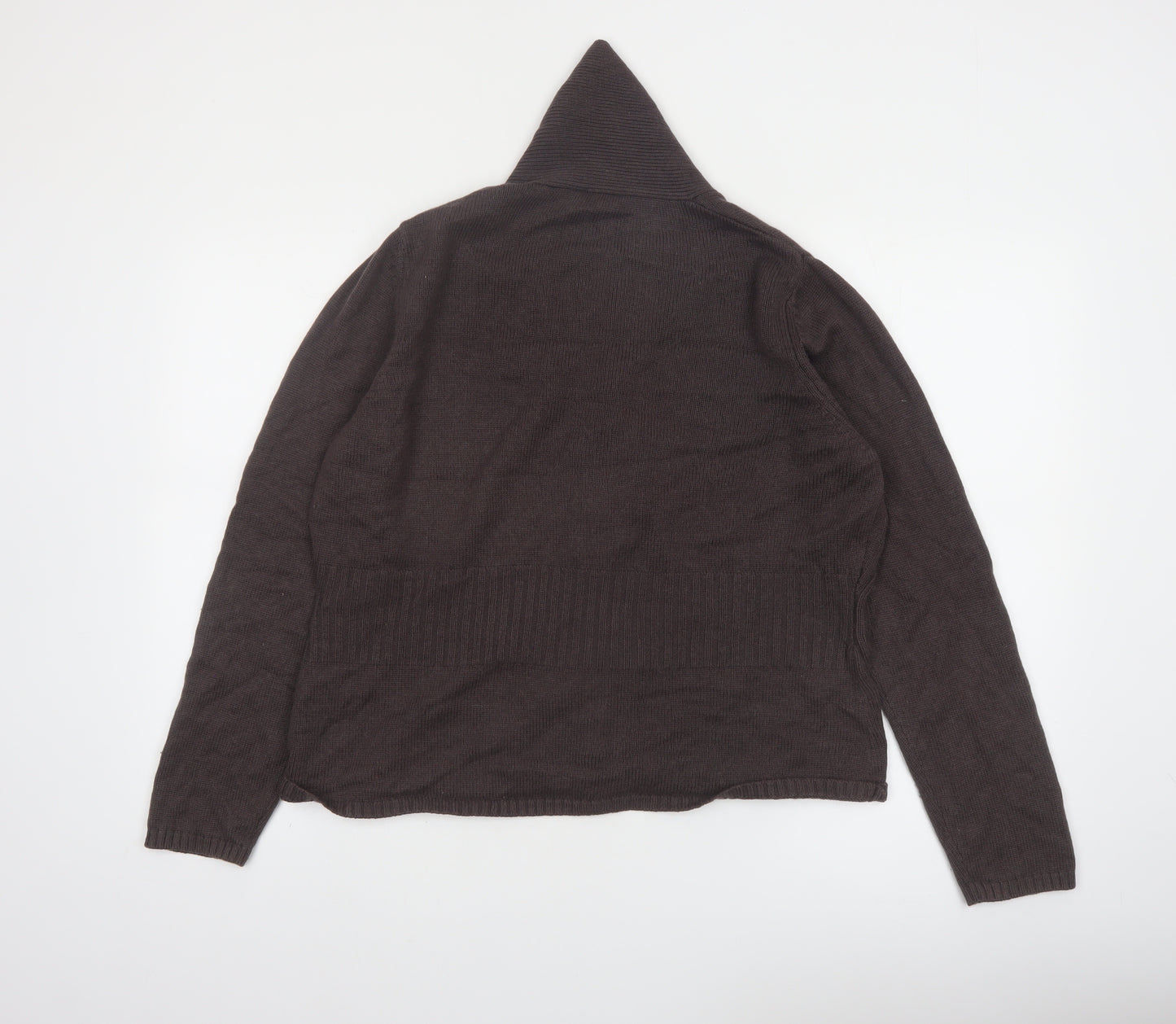 Marks and Spencer Women Brown Silk Cashmere Hooded Cardigan UK 20