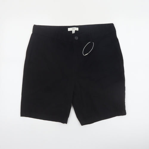 Marks and Spencer Men's Black 34 Chino Shorts Regular Fit