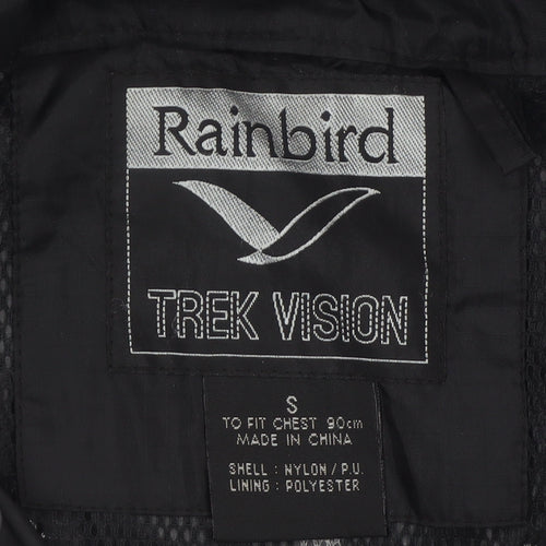 Rainbird Mens Blue Black Waterproof Hooded Windbreaker Jacket S