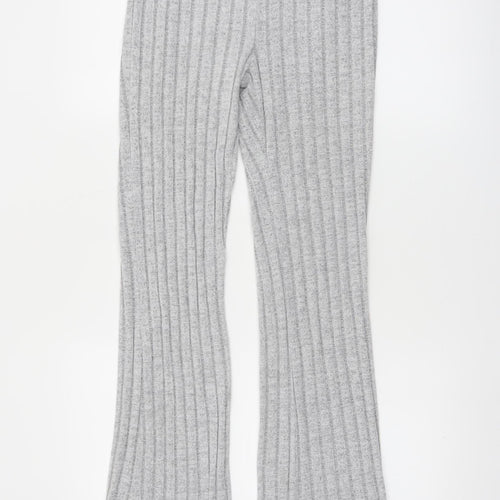 Elengatine Women’s Grey Flared Knit Trousers Size S