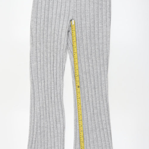Elengatine Women’s Grey Flared Knit Trousers Size S