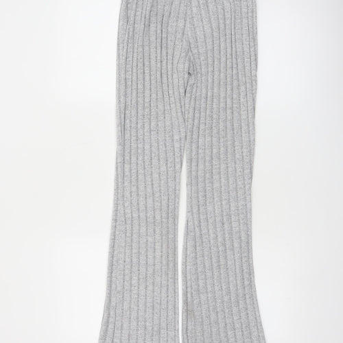 Elengatine Women’s Grey Flared Knit Trousers Size S