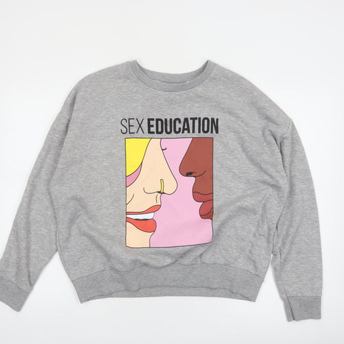 Netflix Sex Education Grey Graphic Womens Sweatshirt Size S 10-12
