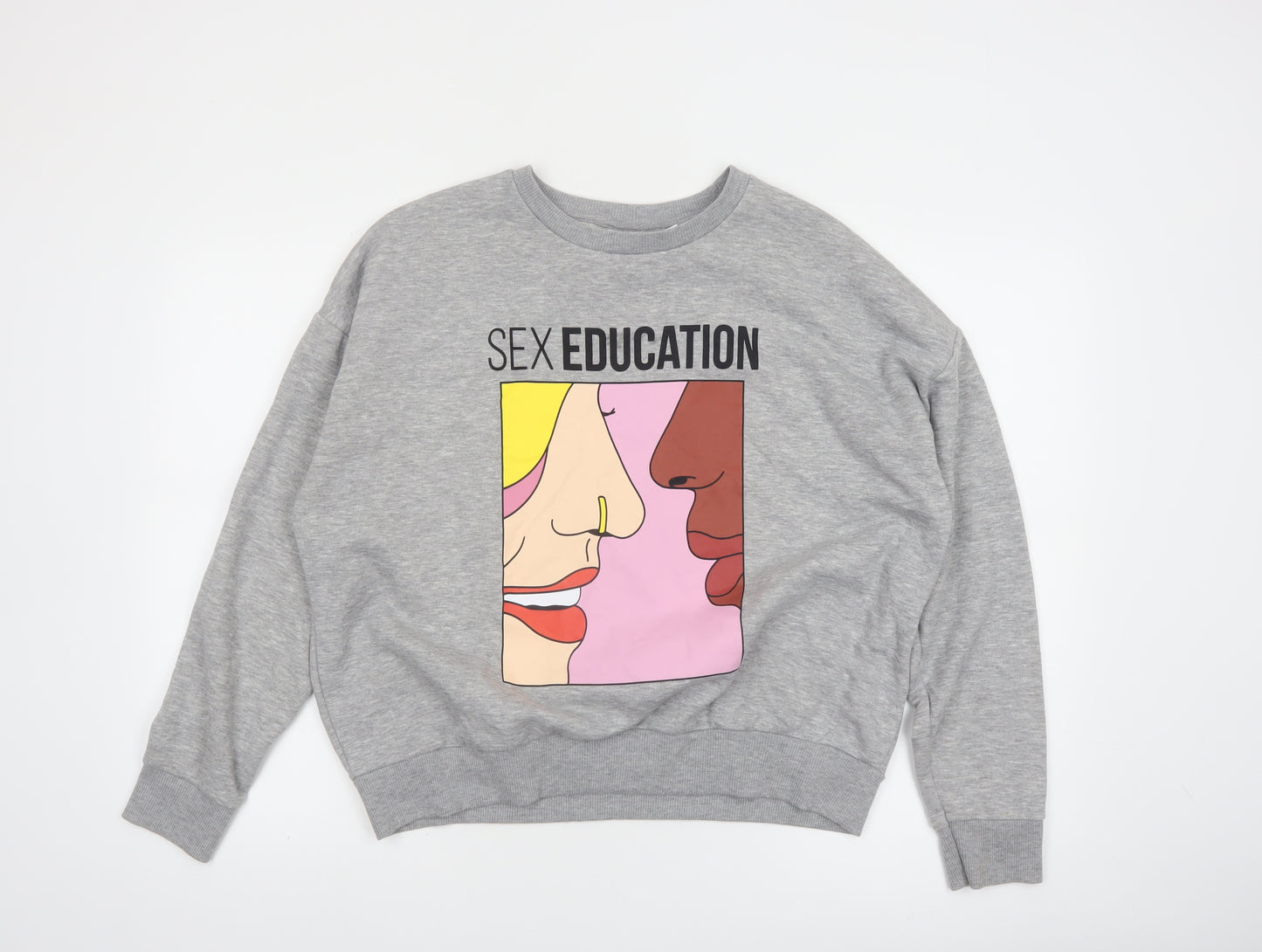 Netflix Sex Education Grey Graphic Womens Sweatshirt Size S 10-12