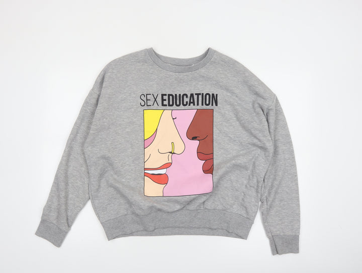 Netflix Sex Education Grey Graphic Womens Sweatshirt Size S 10-12