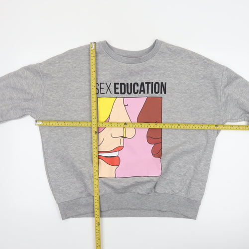 Netflix Sex Education Grey Graphic Womens Sweatshirt Size S 10-12