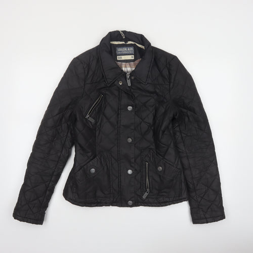 SoulCal & Co Women's Black Quilted Cotton Jacket Size 10