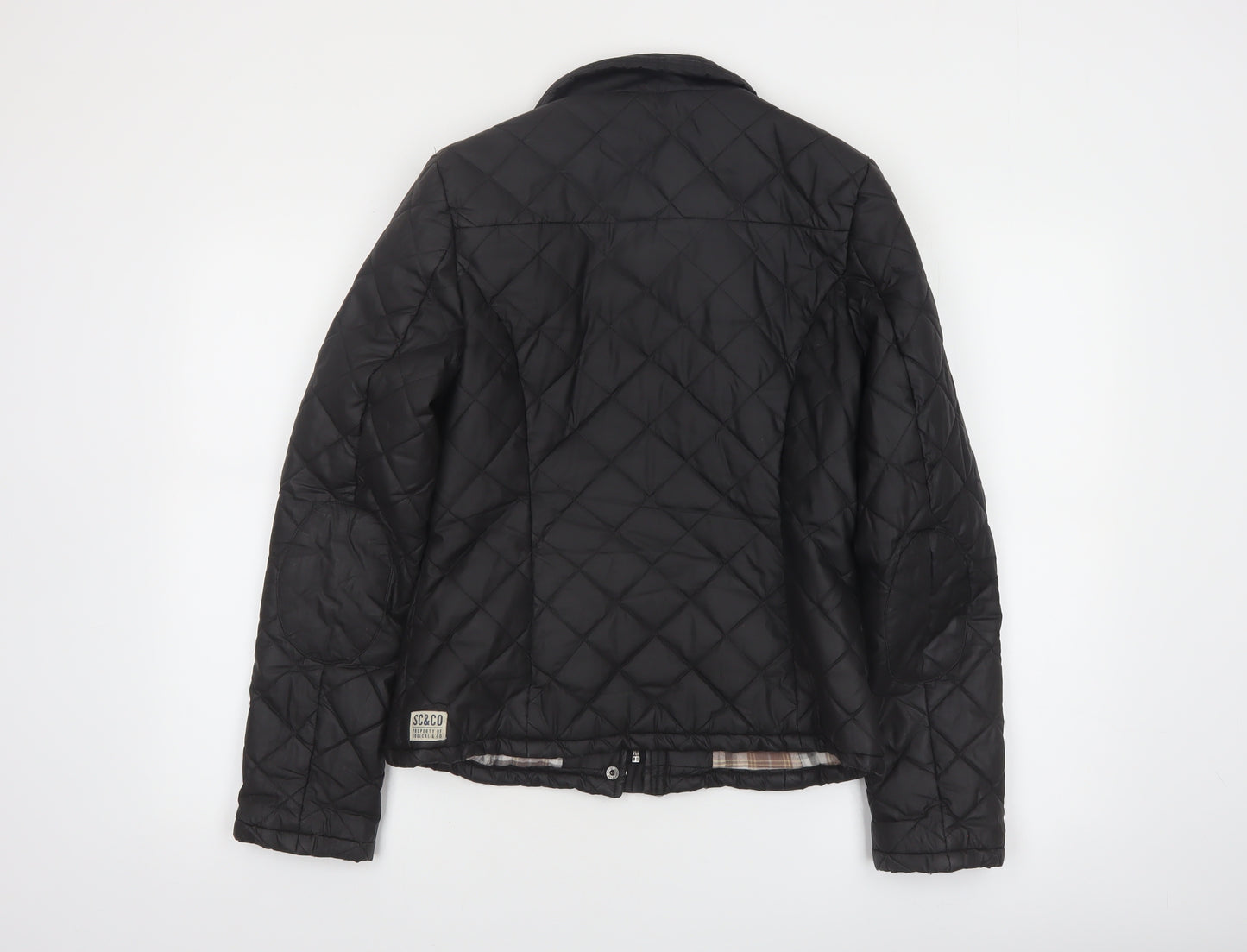 SoulCal & Co Women's Black Quilted Cotton Jacket Size 10