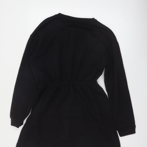 Candy Couture Girls Black NYC T-Shirt Dress Age 13 Long Sleeve Casual