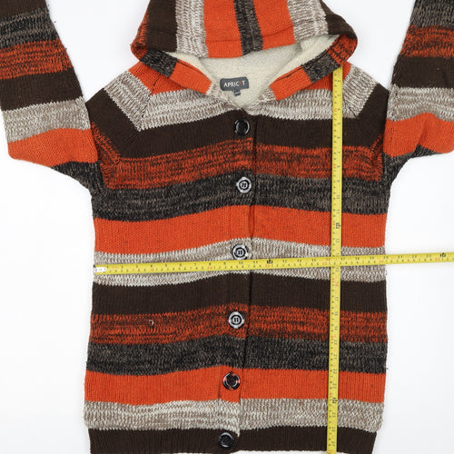 Apricot Women's Multicoloured Hooded Chunky Knit Cardigan UK 8
