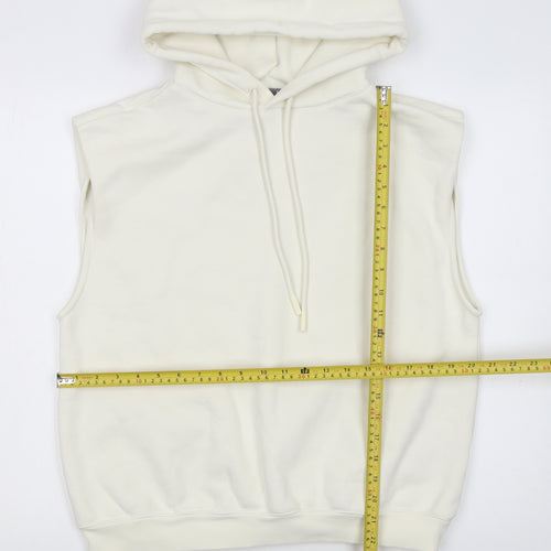 Sweaty Betty Women's Ivory Sleeveless Hoodie XS Cotton Blend