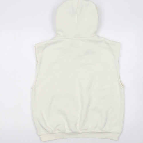 Sweaty Betty Women's Ivory Sleeveless Hoodie XS Cotton Blend