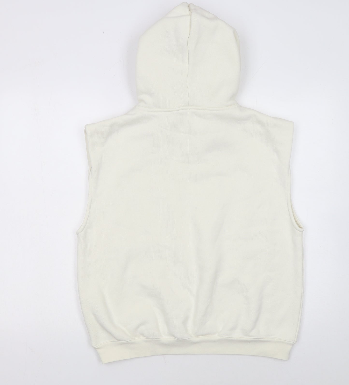 Sweaty Betty Women's Ivory Sleeveless Hoodie XS Cotton Blend