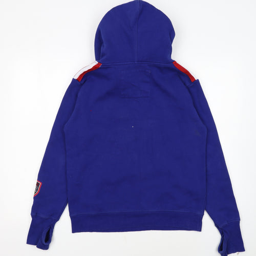 Swimzi Men’s Blue XS Pullover Hoodie Sports Graphic Cotton Mix