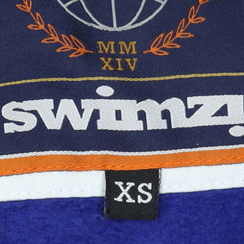 Swimzi Men’s Blue XS Pullover Hoodie Sports Graphic Cotton Mix