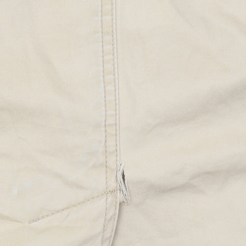 Zara Woman Beige Trench Coat Women's Size 12 Belted Cotton