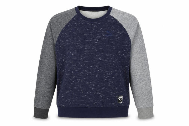 Puma Men Blue Grey Crew Neck Pullover Sweatshirt Size M