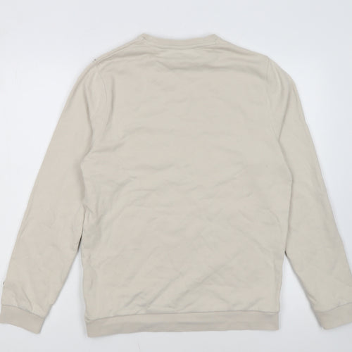 Lyle & Scott Boys Beige Cotton Crew Neck Logo Sweatshirt 14-15 Years