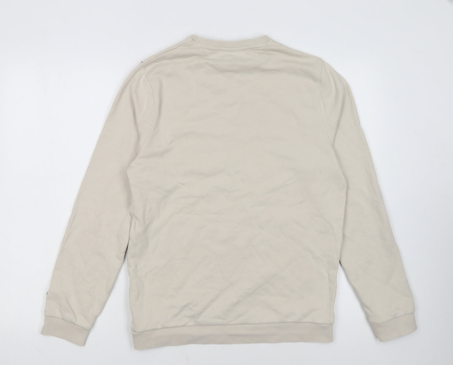 Lyle & Scott Boys Beige Cotton Crew Neck Logo Sweatshirt 14-15 Years