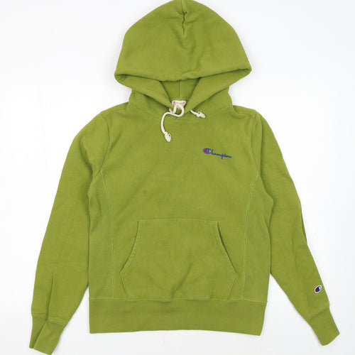 Champion Women's Green Pullover Hoodie Small Reverse Weave Warm Up