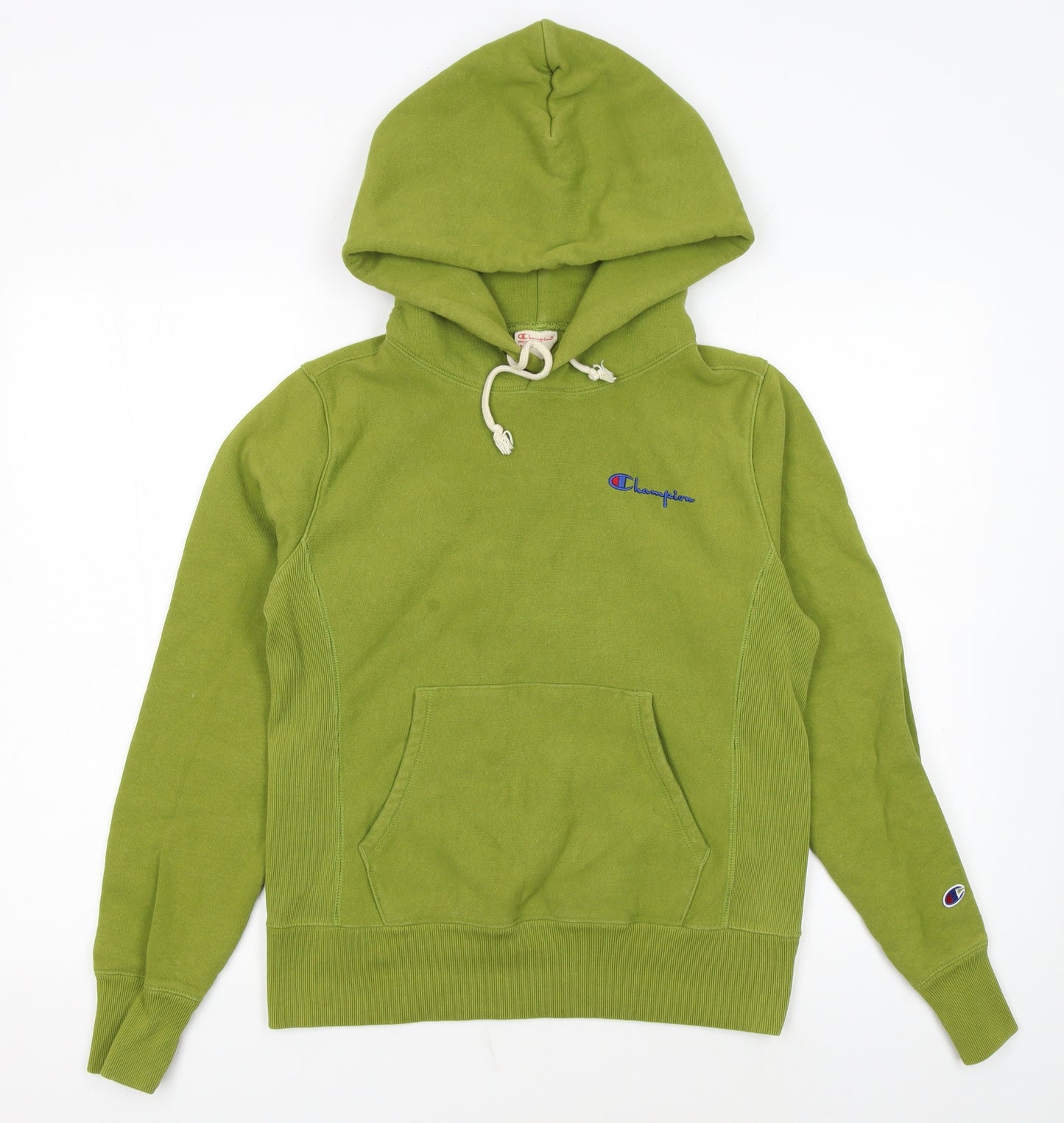 Champion Women's Green Pullover Hoodie Small Reverse Weave Warm Up