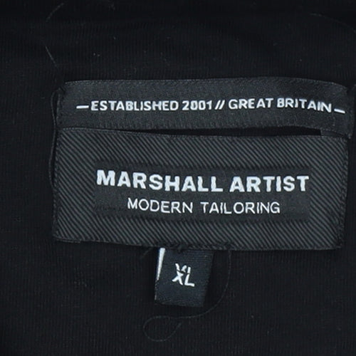 Marshall Artist Men's Black XL Pullover Hoodie with Logo Graphic